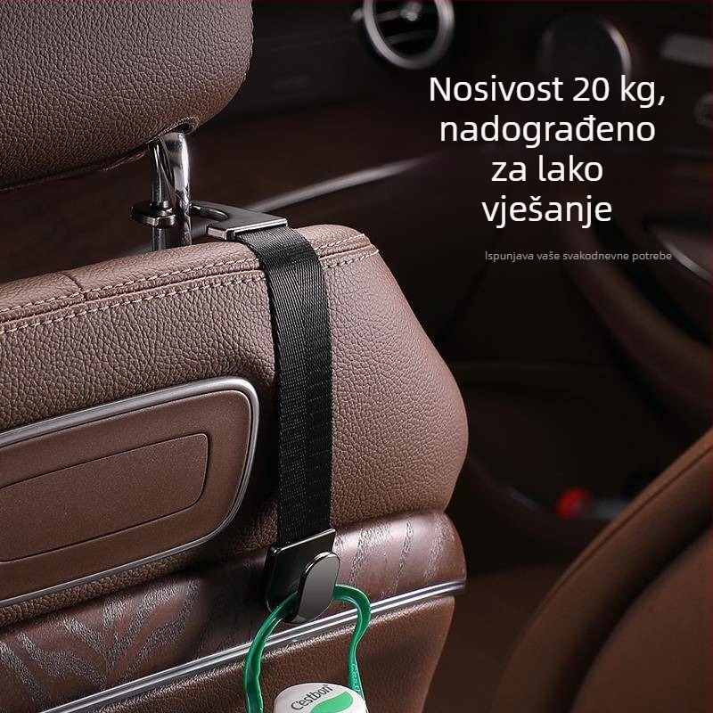 Kožna kuka za naslon prednjeg sjedala, unutarnja dekoracija s pletenom užadi