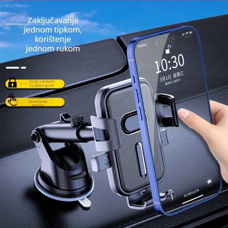 Teleskopski držač za telefon s usisnom čašom za automobil, navigacija, za kamione