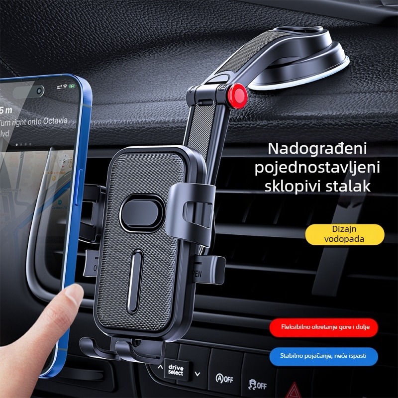 Teleskopski držač za telefon s usisnom čašom za automobil, navigacija, za kamione