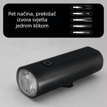 Aluminijsko prednje svjetlo za bicikl visoke svjetline, USB brzo punjenje i punjenje telefona, za noćnu vožnju