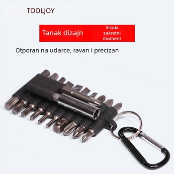 Prijenosni set bitova odvijača 25 mm: Torx, Philips/Pozidriv i ravni odvijači, višenamjenski