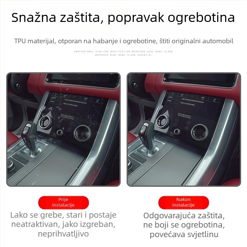 Polestar 2 zaštitni prozirni film za zaslon središnje konzole, TPU, unutarnji auto dodatak