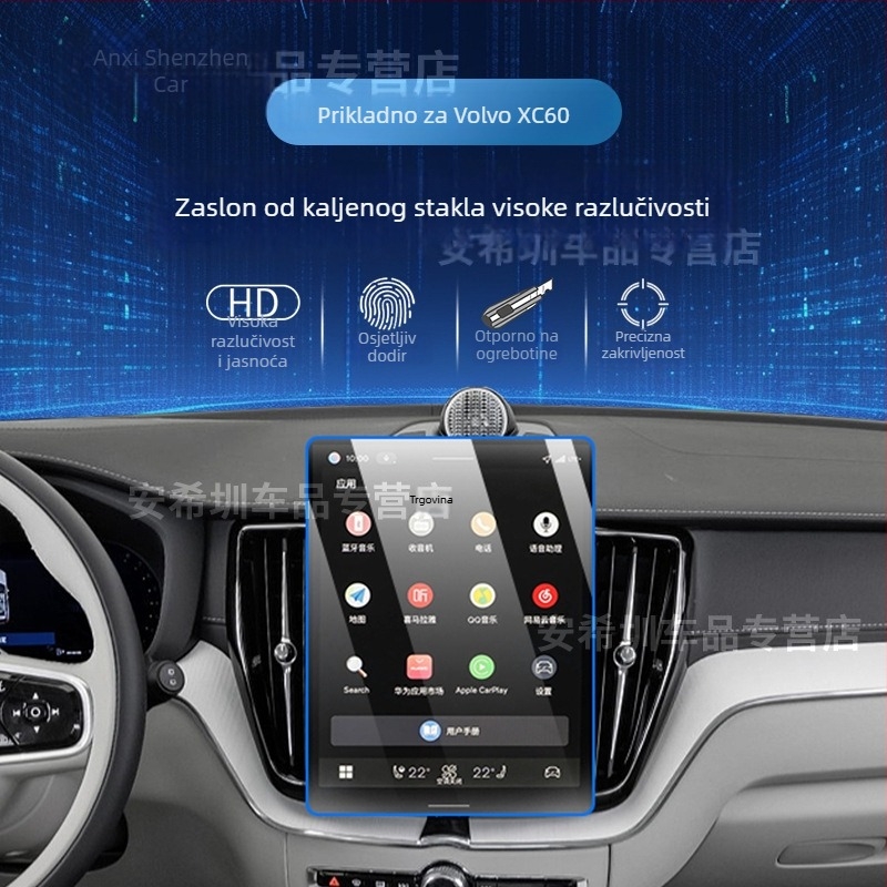 Volvo XC60 Zaštitna folija za središnji zaslon i ploču instrumenta, TPU folija za unutrašnjost automobila