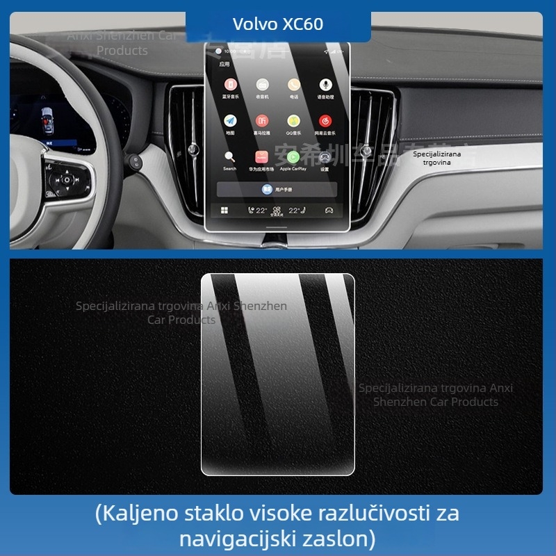 Volvo XC60 Zaštitna folija za središnji zaslon i ploču instrumenta, TPU folija za unutrašnjost automobila