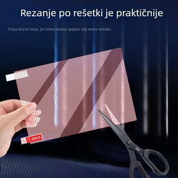 Univerzalni zaštitni film za zaslon za uređaje 7–12 inča, mrežasti rez, PET prednja folija, HD jasnoća