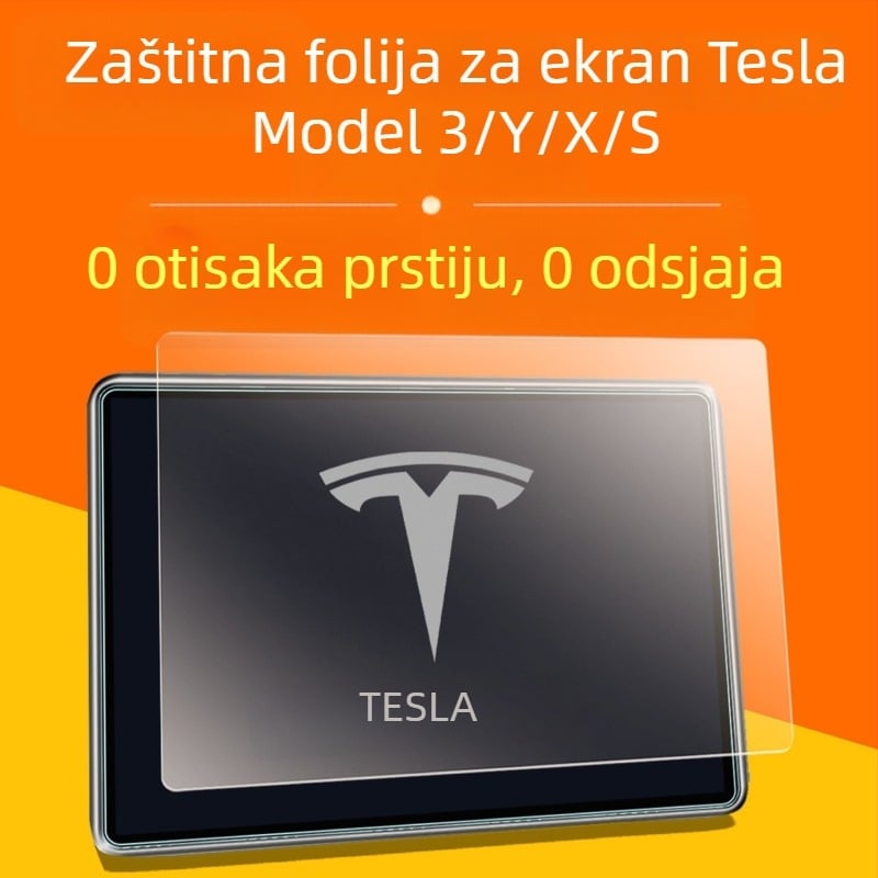 Zaštitno staklo zaslona srednje konzole Tesla Model 3 za zaslone Y/X/S – otisak prsta otporan i bez odsjaja