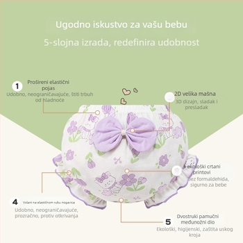 Dječje pamučne gaćice unisex, antibakterijske, motiv crtić, 100% pamuk