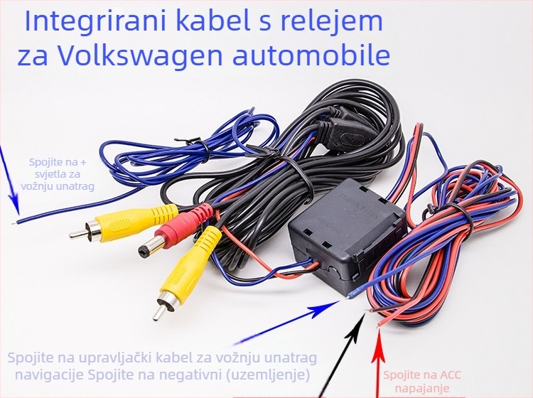 Kamera za vožnju unatrag s relejem, ispravljačem i stabilizatorom napona za automobilsku navigaciju, zaštita od smetnji