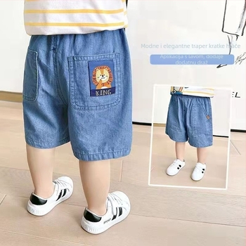 Dječje kratke hlače od Tencel denima, lagane, opušten kroj, casual stil, 2025 novi model
