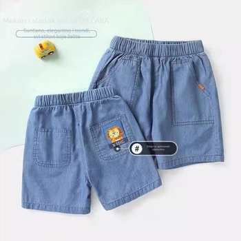 Dječje kratke hlače od Tencel denima, lagane, opušten kroj, casual stil, 2025 novi model