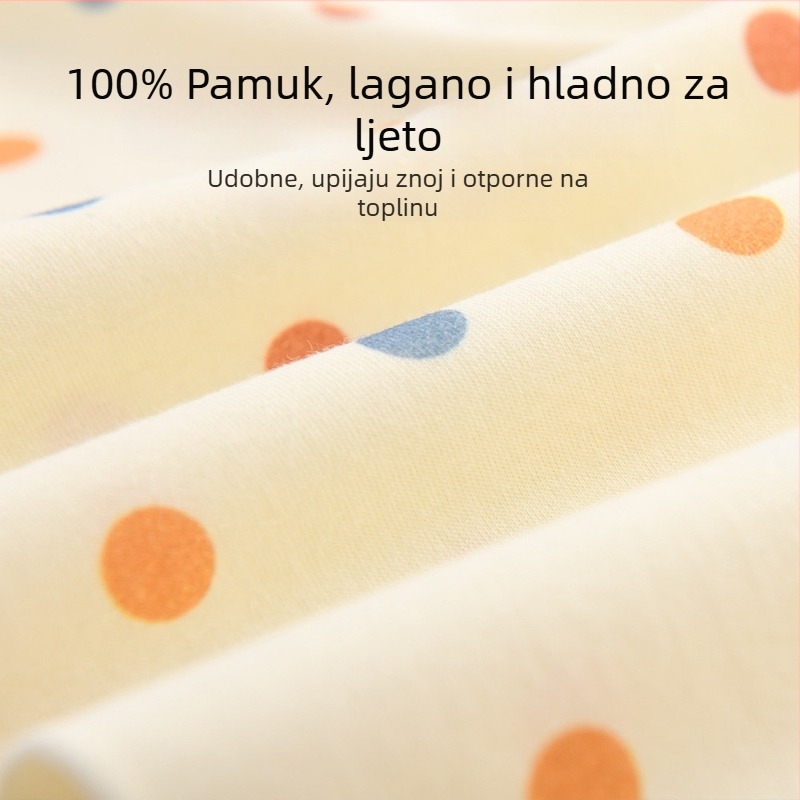 Jingqi ljetne dječje hlače, unisex, 100% pamuk, lagane, otporne na komarce, prozračne, mekane, casual s elastičnim završecima