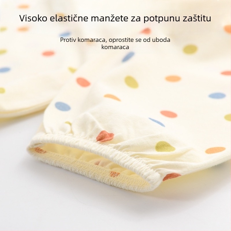 Jingqi ljetne dječje hlače, unisex, 100% pamuk, lagane, otporne na komarce, prozračne, mekane, casual s elastičnim završecima