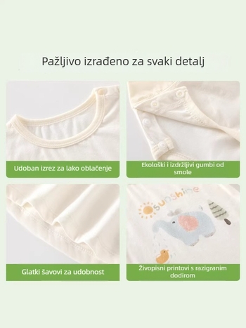 Dječja ljetna majica kratkih rukava od 100% pamuka, otisnut crtani motiv