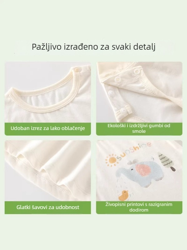 Dječja ljetna majica kratkih rukava od 100% pamuka, otisnut crtani motiv
