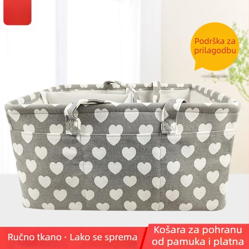 Tekstilna košara za pelene i kozmetiku – organizator za stolni prostor, ključeve i sitne predmete