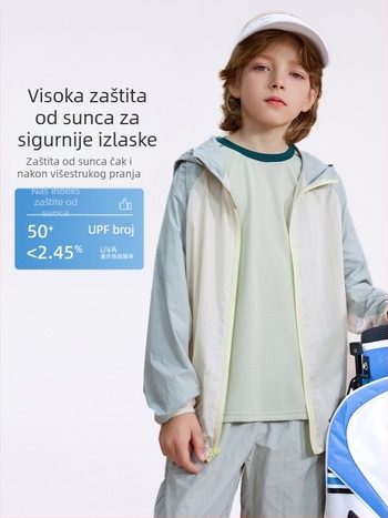 Unisex dječja ljetna jakna s UV zaštitom, lagana, 2026 model, za dob 7–12 godina.