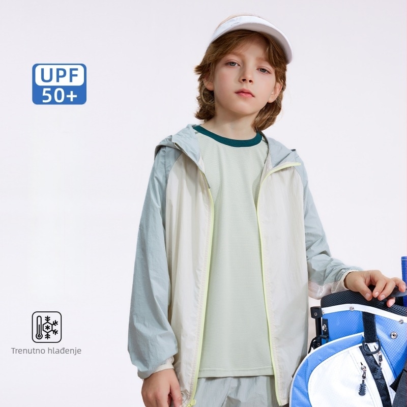 Unisex dječja ljetna jakna s UV zaštitom, lagana, 2026 model, za dob 7–12 godina.