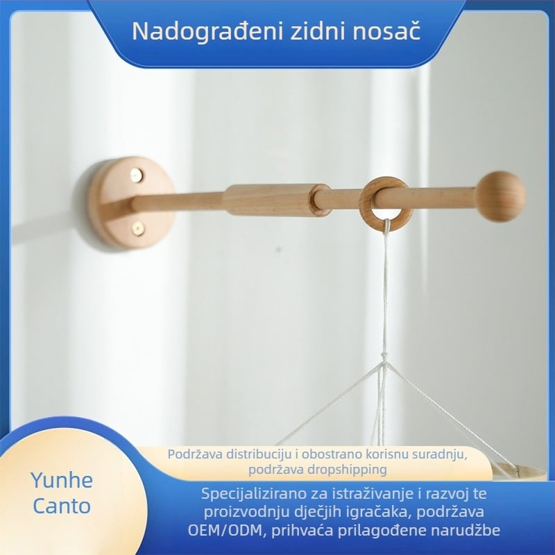 Drveni zidni nosač zvona za dječji krevetić