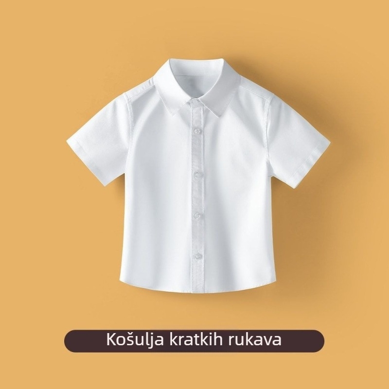 Bijela košulja za dječji zbor, unisex, za vrtić do srednje škole, školska uniforma za fotografiju završetka