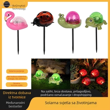 Solarne LED lampice za travnjak otvorenog prostora s oblicima životinja (ladybug, turtle) – LED, iznimno svijetle