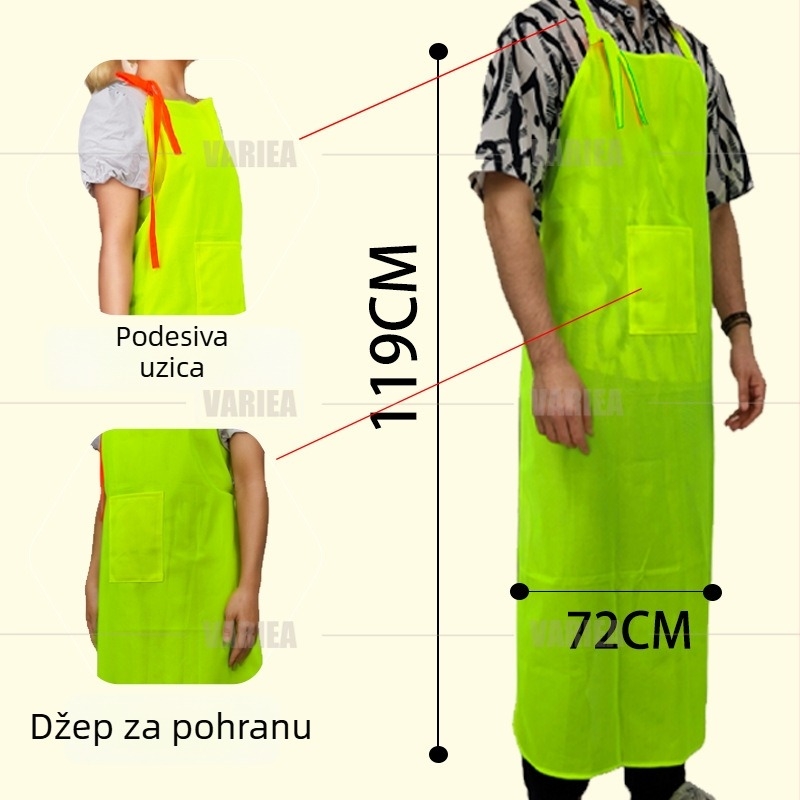 Lagani, prozračni vrtni pregača s džepovima, unisex
