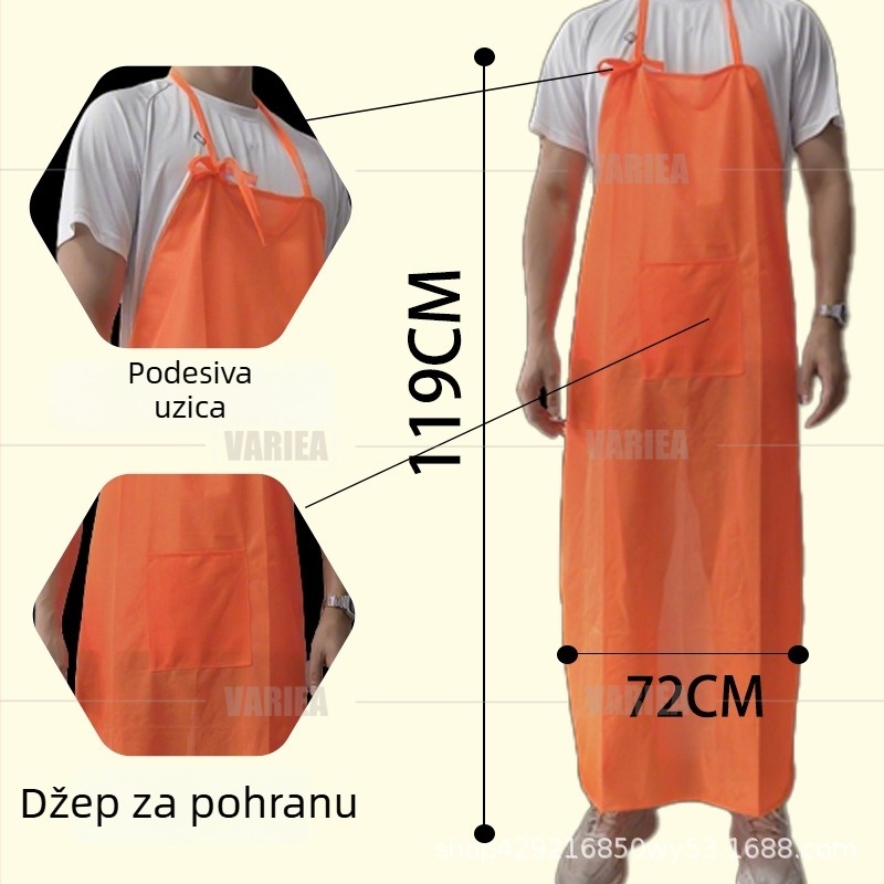 Lagani, prozračni vrtni pregača s džepovima, unisex