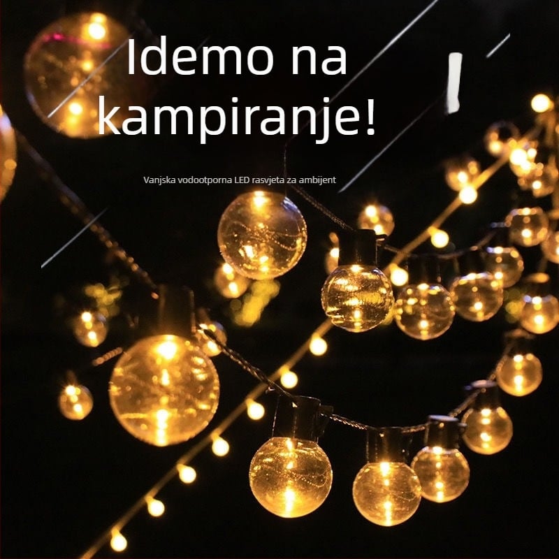Šarene LED kuglice za vanjsko kampiranje i dekoraciju šatora