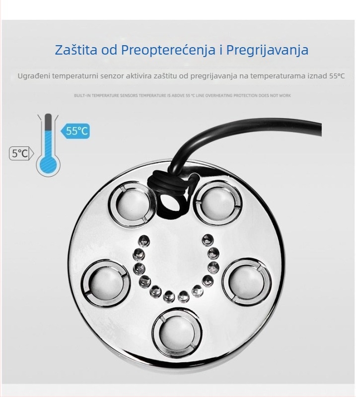 Pejzažni magleprskivač s LED osvijetljenim višestrukim atomizacijskim glavama, velik izlaz magle, kućište od bakra, za bonsai, stjenovite vrtove i vodene elemente