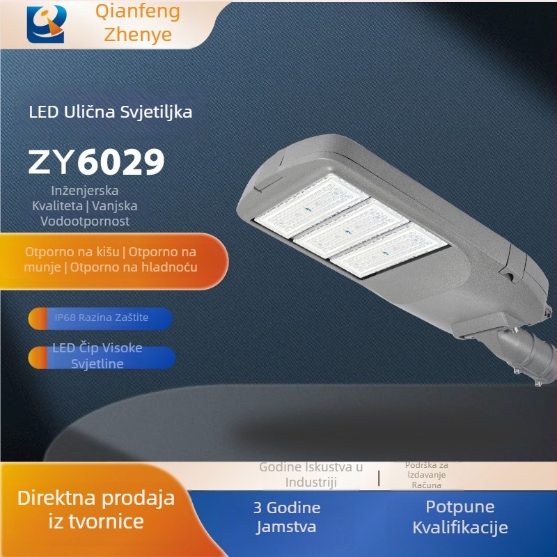 Vanjska LED ulična rasvjeta, 100W, kućište od lijevanog aluminija, moderan dizajn