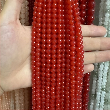 8 mm prirodni chalcedonski okrugli perli za DIY nakit – slobodne perle za narukvice i ogrlice