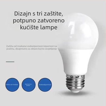 LED žarulja s aluminijskim tijelom premazanim plastikom, utičnica E27/B22, za unutarnju uporabu
