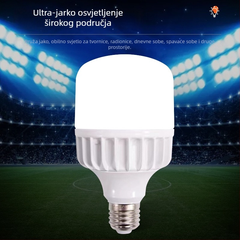 60W LED žarulja, E27 navoj, kućište od livenog aluminija, visoka snaga rasvjete za dom, ultra svijetla