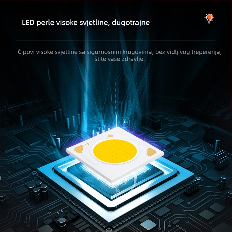 60W LED žarulja, E27 navoj, kućište od livenog aluminija, visoka snaga rasvjete za dom, ultra svijetla
