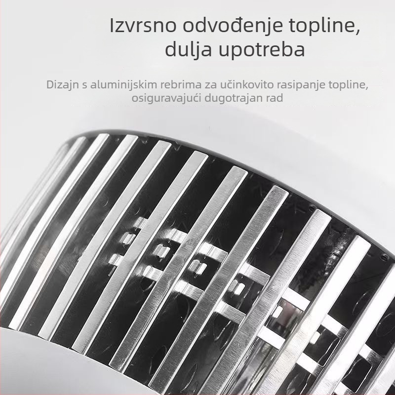 LED žarulja, energetski ušteda, E27 osnova, za kuću, radionicu, gradilište i tvornicu; visoka svjetlost 6000 lm, CRI 90–100, aluminijsko kućište, PC sjenilo, Bubble serija, 2835 LED, nije dimmabilna, 220 V, IP30, vijek trajanja 3 godine