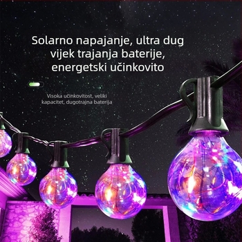 G40 šarene globe lampice, vanjski vodootporan niz za dekoracije za vjenčanja, kampiranje i Božić