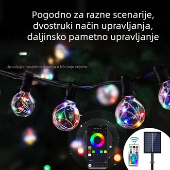 G40 šarene globe lampice, vanjski vodootporan niz za dekoracije za vjenčanja, kampiranje i Božić