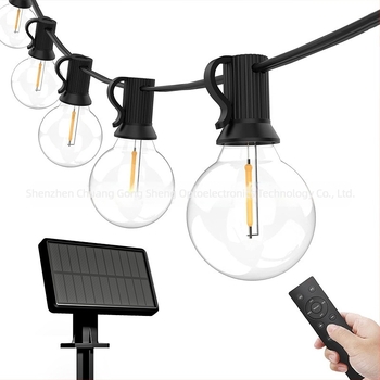 Prilagođeni 24V solarni G40 LED niz svjetla s daljinskim upravljačem – vanjska atmosfera za kampiranje i vrt