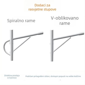 Držač solarnog panela na stupu rasvjete s A-oblika i školjkastim rukama; vanjski pribor za rasvjetni stup za inženjersko praćenje