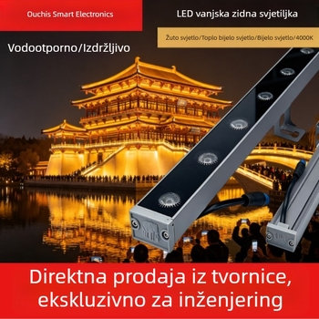 DMX LED zidno pranje svjetlo, vanjsko vodootporno konturno osvjetljenje za fasade i stepenice