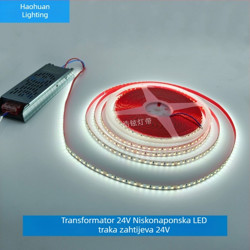 LED trak 24V2835, 20 m, bez pada napona, za viseći plafon i pozadinu, samoljepljiva COB linearna svjetiljka