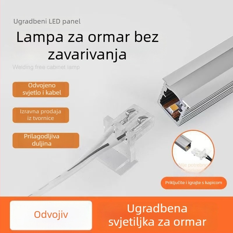 LED rasvjeta za ormare bez zavarenja — garderoba, vinska komora i ormar za cipele, ugrađena pametna rasvjeta polica