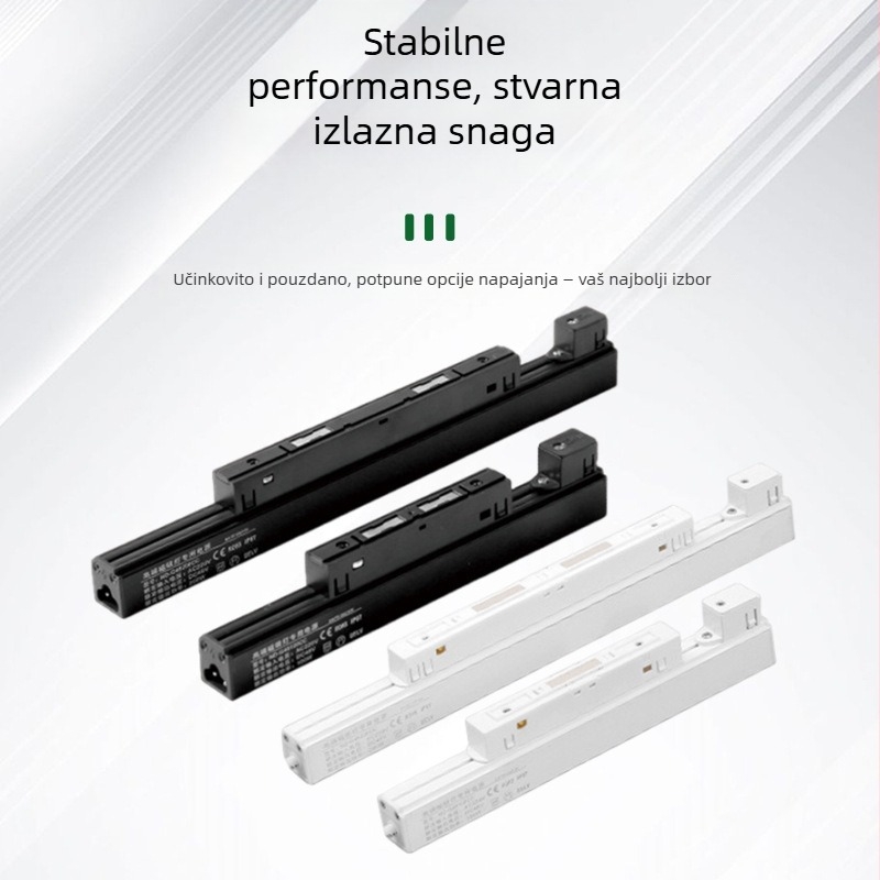 48V ultra-tanki bijeli magnetski track svjetlo napajanje s integriranim konstantnim izlazom, bez treperenja