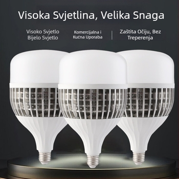 LED žarulja s aluminijskim kućištem i rebrastim hladnjakom, visoke snage, E27 navoj, industrijsko rasvjetu za tvornicu i skladište