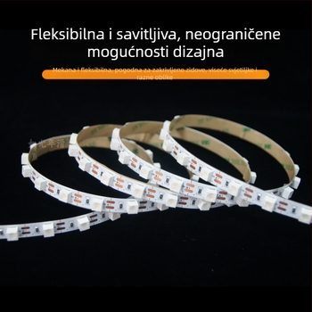 Fleksibilna LED traka za pranje zida s ugrađenim 6060 LED diodama, linearno 24V dekorativno osvjetljenje stropa, mekana svjetlosna traka