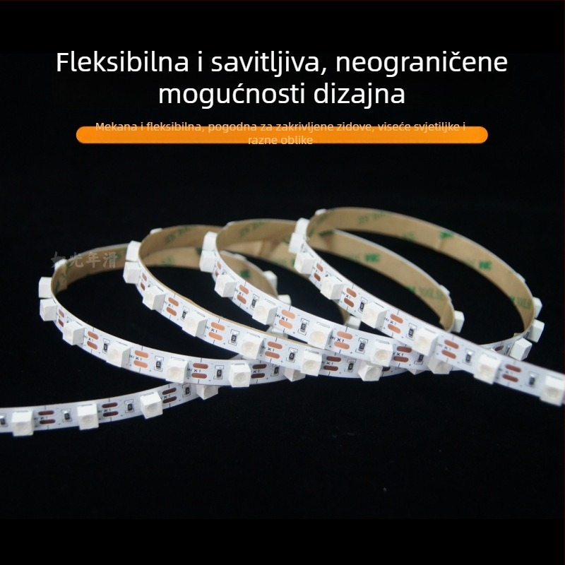 Fleksibilna LED traka za pranje zida s ugrađenim 6060 LED diodama, linearno 24V dekorativno osvjetljenje stropa, mekana svjetlosna traka