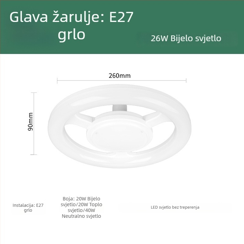 LED svjetlo za dopunsko osvjetljenje bez sjene, kružna lampa za live beauty, za tetovaže, šminku i nokte