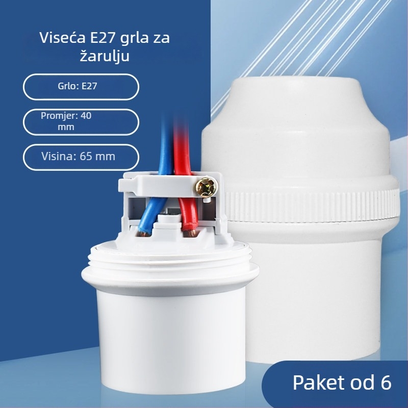 Viseći držač lampe, debeli vijčasti LED žarulja, štednja energije, otporan na visoke temperature, E7 univerzalna utičnica