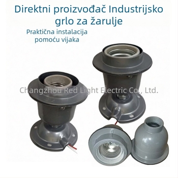 Lampa držač od lijevanog aluminija E27/E40 – industrijsko i rudarsko, vodootporan, za vanjske prostore, skloništa, staklenike i poljoprivredno osvjetljenje