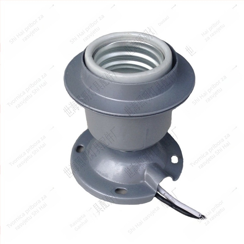 Lampa držač od lijevanog aluminija E27/E40 – industrijsko i rudarsko, vodootporan, za vanjske prostore, skloništa, staklenike i poljoprivredno osvjetljenje