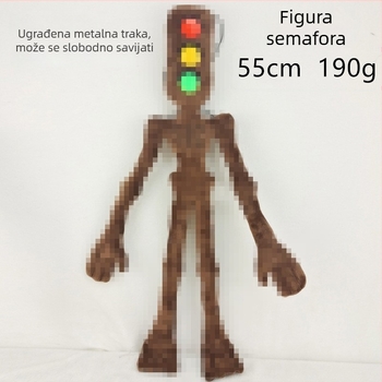 Plišani drak s glavom u obliku ulične lampe i noćnim svjetlom, Halloween dekoracija i dar za djecu.